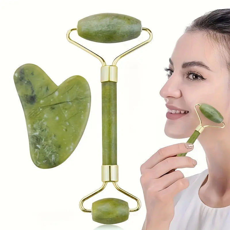 FOR HIM and HER | Jade Roller & Gua Sha Facial Massager